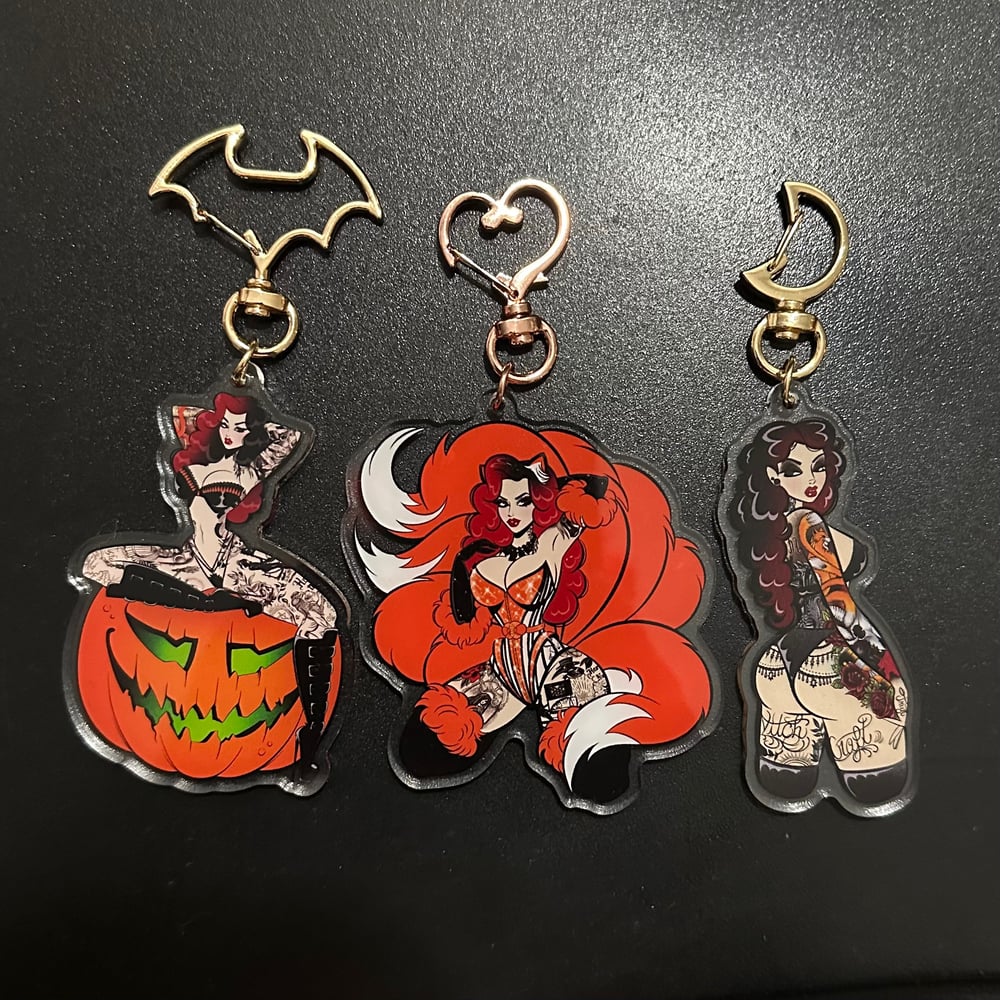 Fox, Booty & Pumpkin Keychains