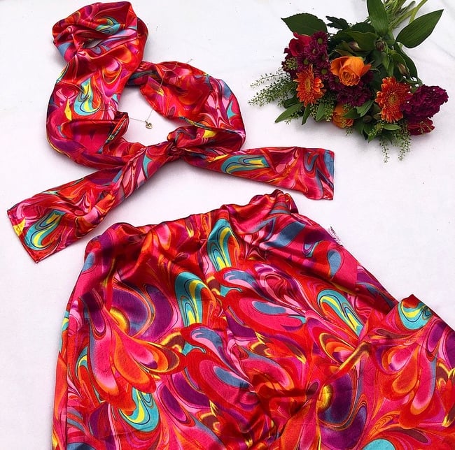 multiple colours* satin wide leg trousers 