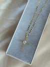White Cruz w/ Heart Necklace