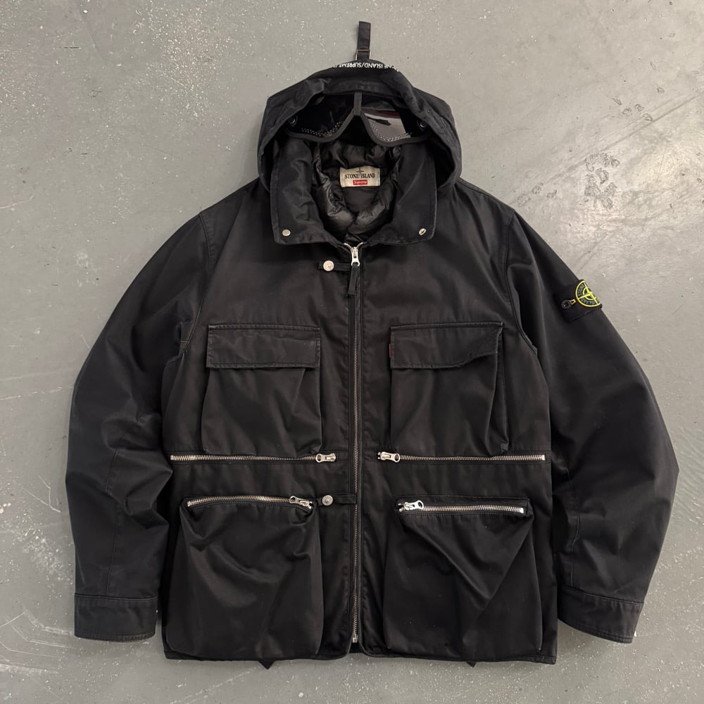 Image of AW 2018 Supreme x Stone Island Raso Gommato Helicopter Jacket, size small