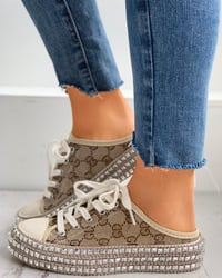 Image 1 of  Lace-up Slip-On Mule Sneaker