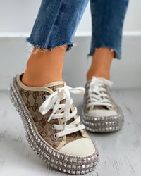 Image 3 of  Lace-up Slip-On Mule Sneaker