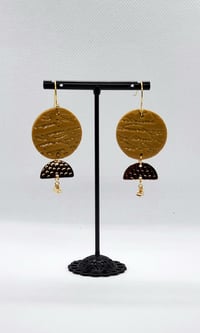 Stamped statement earrings