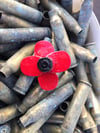Brooch | Trench Art Poppy | small | red