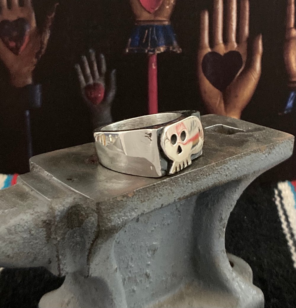 TRENCH ART SKULL RING