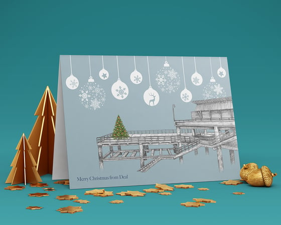 Image of Pack of Six 2021 Deal Pier Christmas Cards