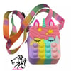 Unicorn Pop Its Purse-Pastel Rainbow