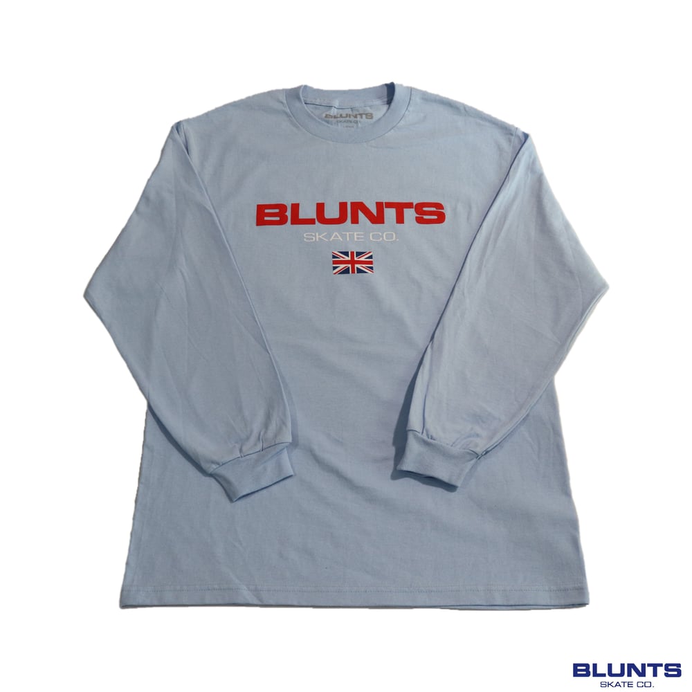 Image of (POWDER BLUE) OG BLUNTS UK LONG SLEEVE T SHIRT 