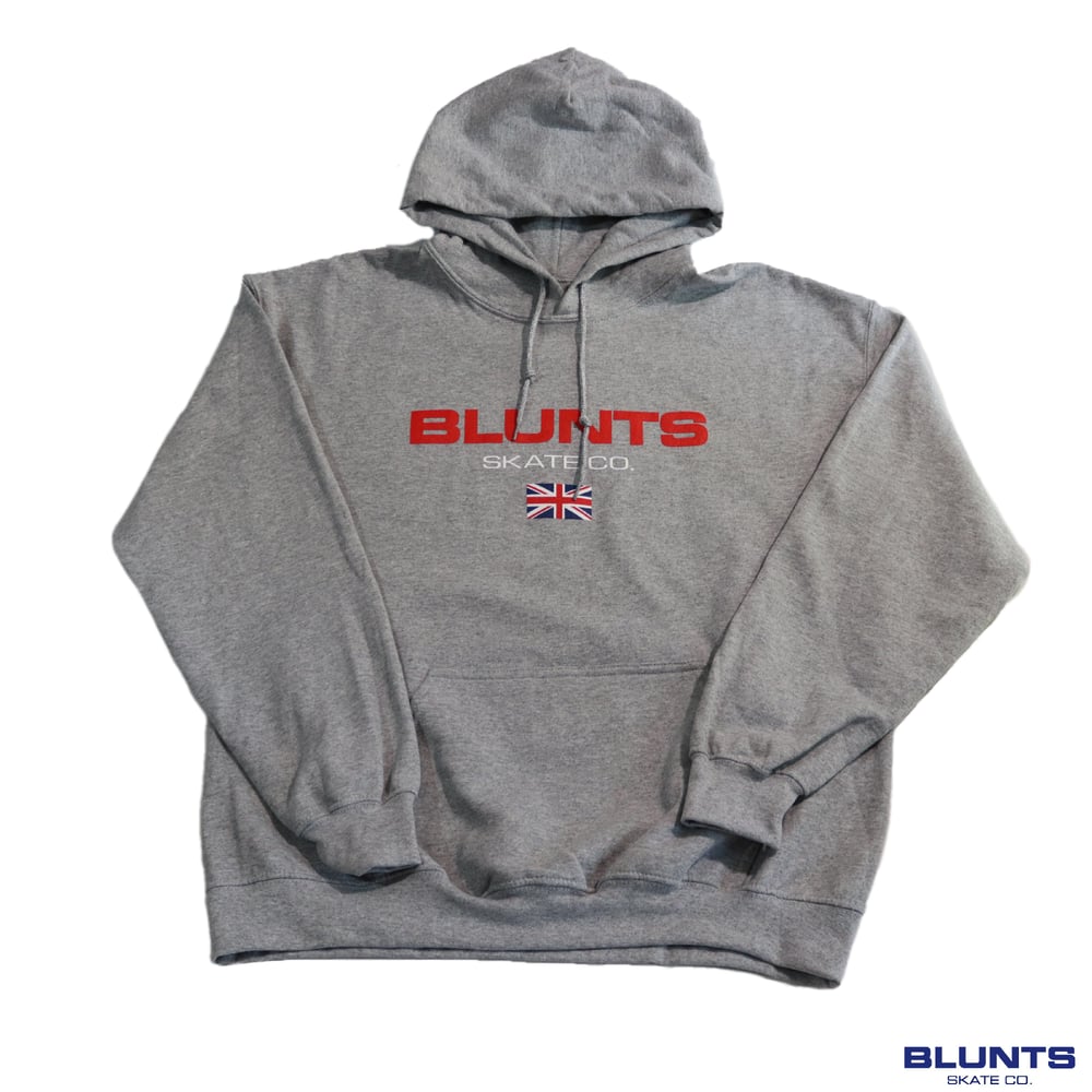 Image of (ATHLETIC GREY) OG BLUNTS UK HOODED SWEATSHIRT