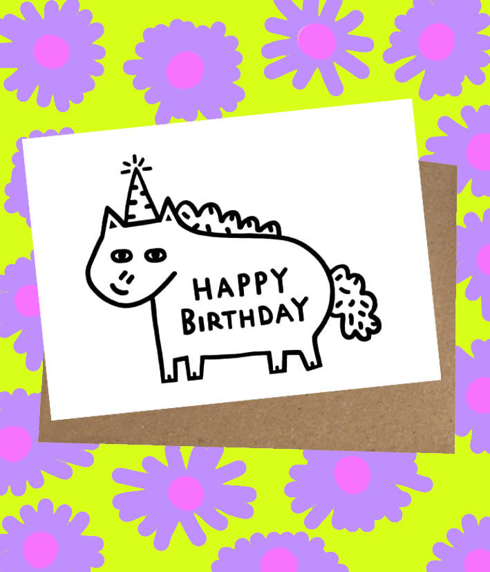 Image of Unicorn Birthday Card 
