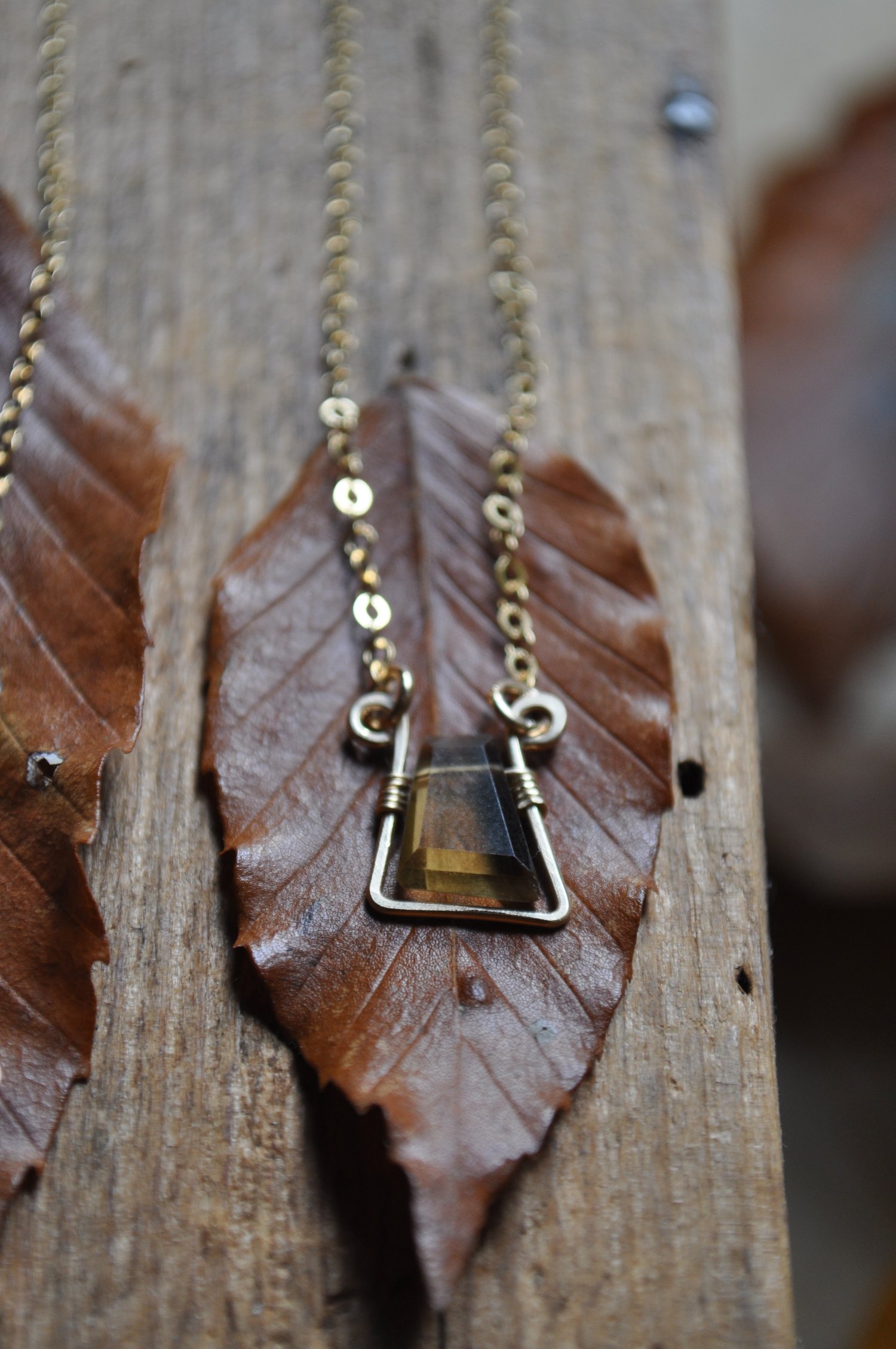 Image of Smoky Quartz in Gold Fill