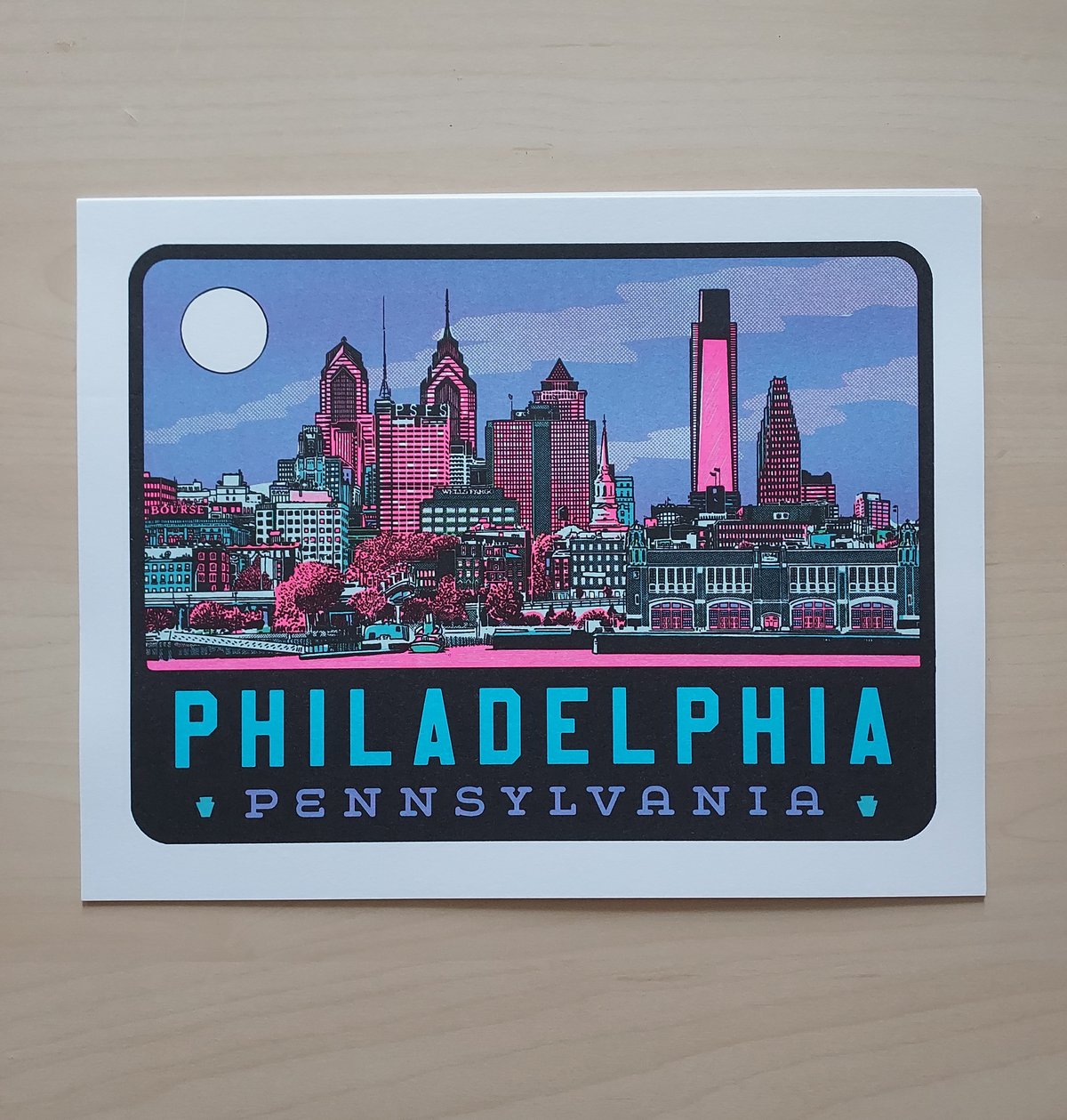 Image of Philadelphia skyline nocturne 