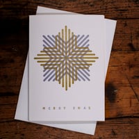 Image 3 of Snowflake | Christmas letterpress card