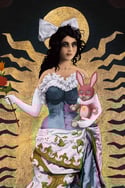 Lady with Pink Rabbit