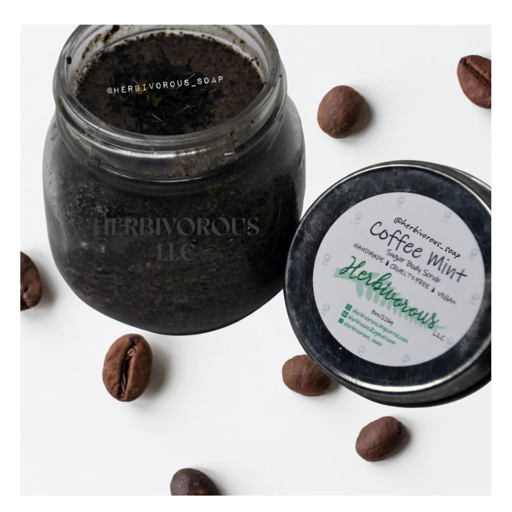 Image of 8oz Coffee Mint Sugar Scrub 