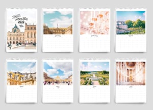 Image of 2022 Palace of Versailles Paris wall calendar