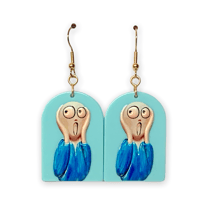 Image 1 of cartoonized fine art  earring  van gogh  halloweenie