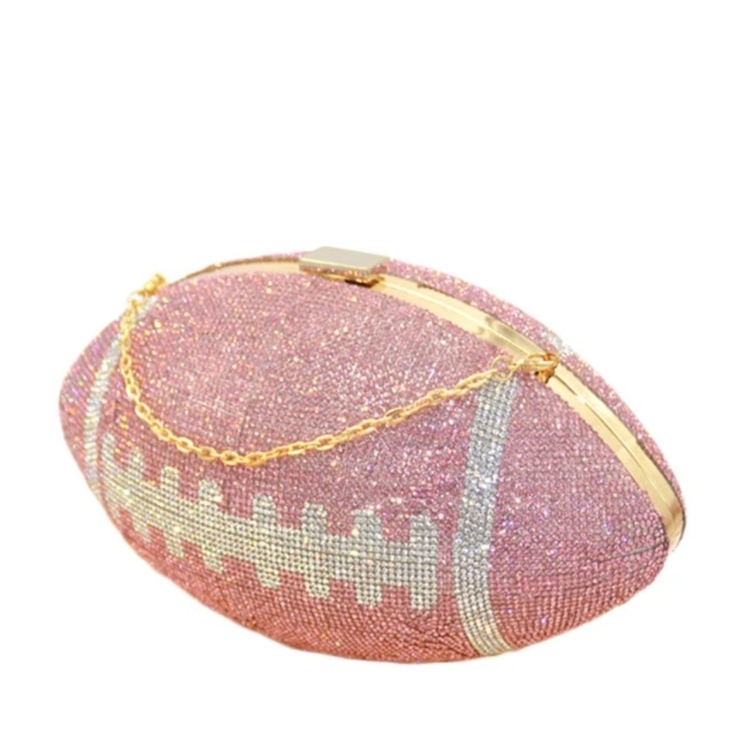 Image of Pink Rhinestone Footbal