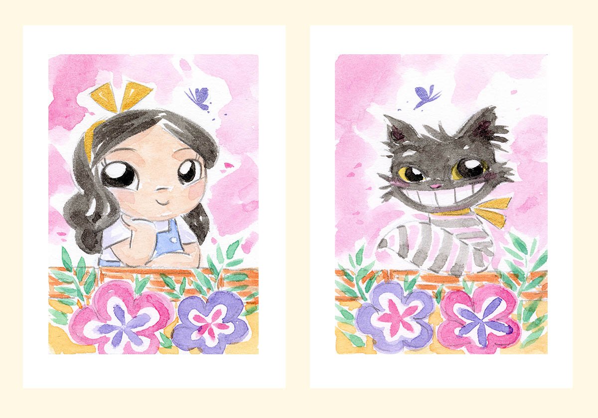 Alice & Cheshire Cat | 2-Pack 5 x 7" Prints