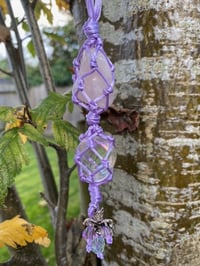 Image 3 of Purple Reign Macrame Pendant