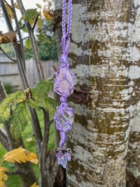 Image 1 of Purple Reign Macrame Pendant