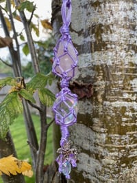 Image 2 of Purple Reign Macrame Pendant