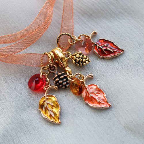 Image of AUTUMN LEAVES Crystal Stitchmarkers