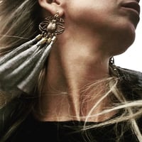 Image 3 of INSECTORUM x METALLIC TASSLE Earrings - Silver or Gold. 