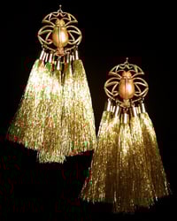 Image 2 of INSECTORUM x METALLIC TASSLE Earrings - Silver or Gold. 