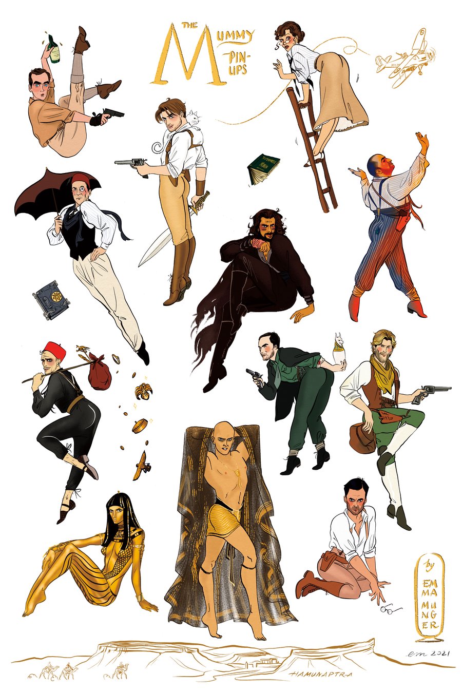 Image of The Mummy Pin-up Flash Sheet