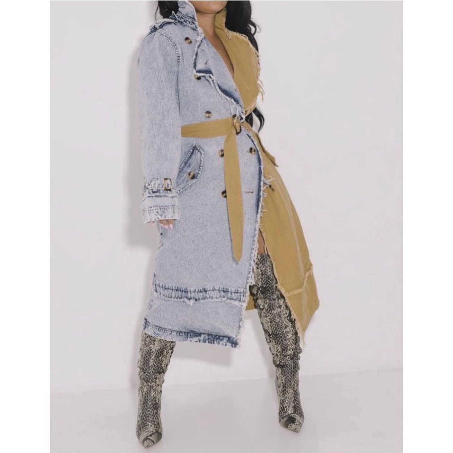 AND IT’S UP DENIM CROSSOVER JACKET/COAT