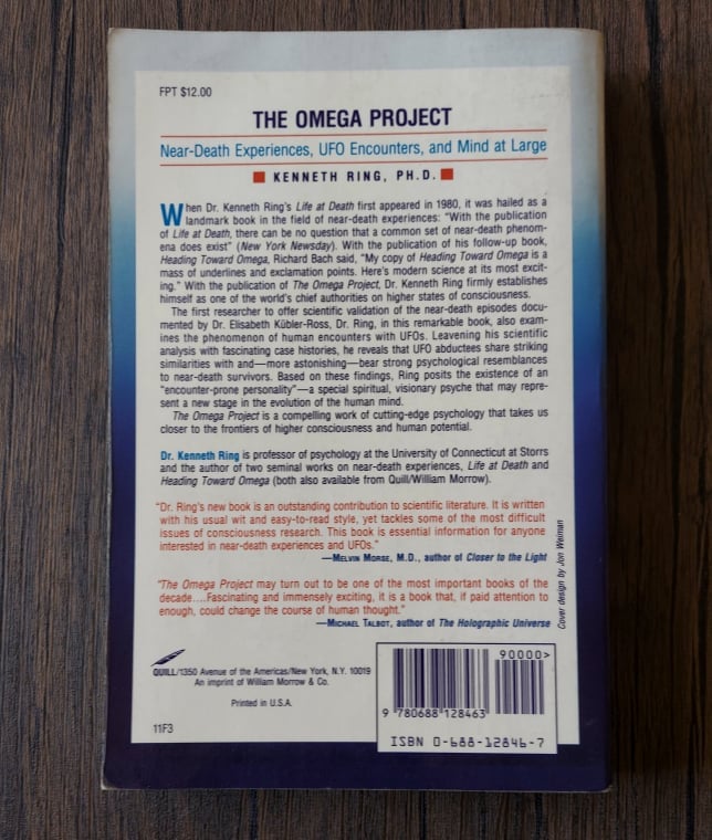 The Omega Project: Near-Death Experiences, UFO Encounters, and Mind at Large, by Kenneth Ring