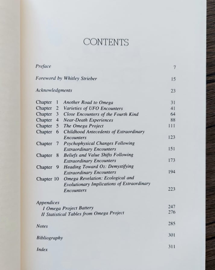 The Omega Project: Near-Death Experiences, UFO Encounters, and Mind at Large, by Kenneth Ring