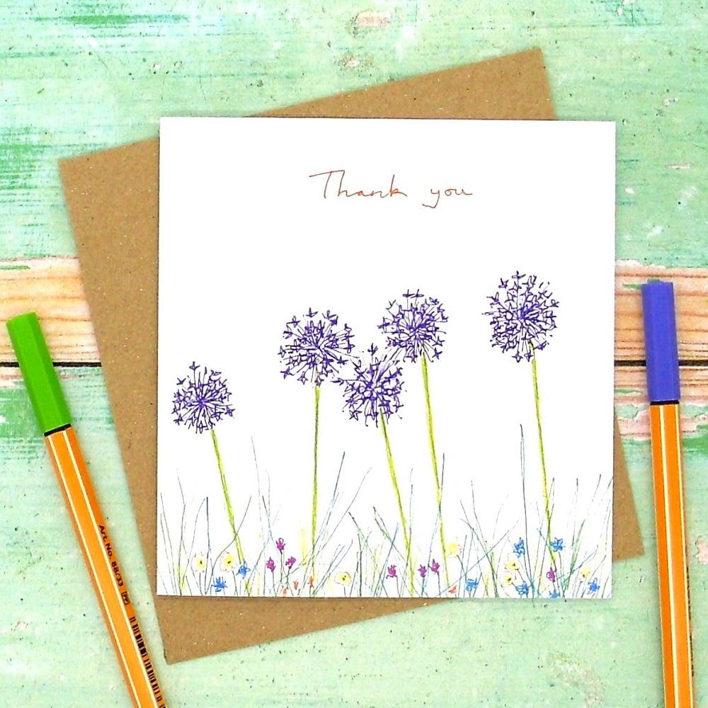 Image of Alliums Thank You Card