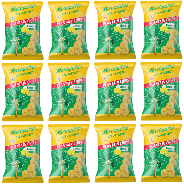 Image of Mariquitas Plantain Chips Lime (4.5 oz, 12 Pack)