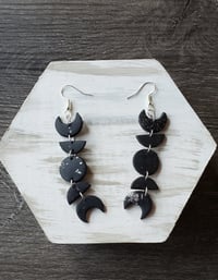 Moon Phase Polymer Clay Earrings