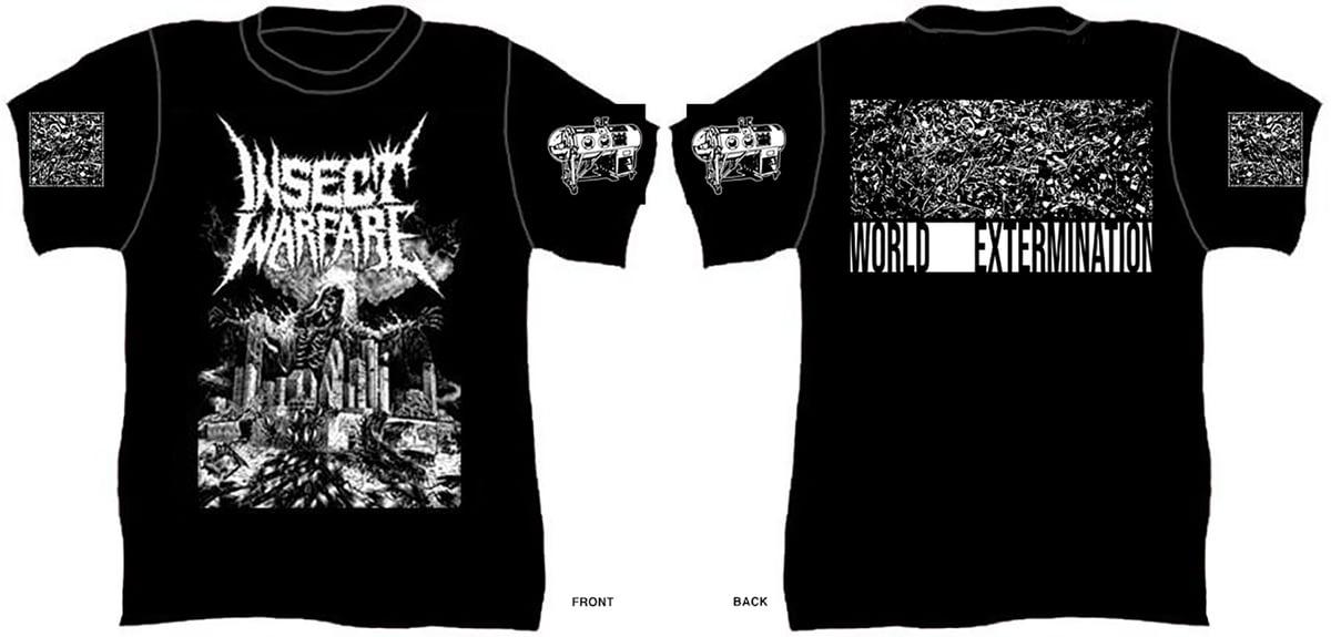 Image of INSECT WARFARE - "World Extermination" short sleeve concert tee