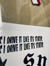 Drive it like it’s static decal