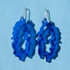 Dark Blue Acrylic Drip Earrings