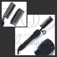 Luxury Bling Professional Titanium  Hot Comb w/ Guard  (Midnight Black)     ~  *PRE-ORDER