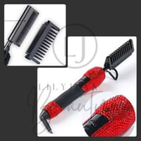 Luxury Bling Professional Titanium Hot Comb w/Guard  (Ruby Red)  ~ AVAILABLE