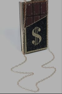 Image 1 of Bling Money Clutch Crossover