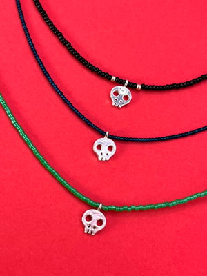 Dia de los Muertos tiny skulls necklaces