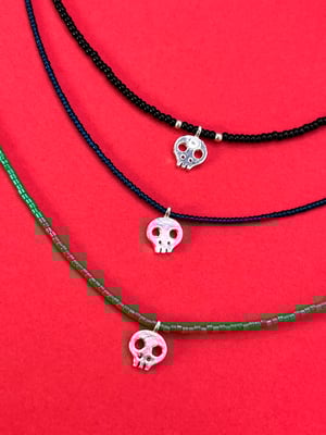 Dia de los Muertos tiny skulls necklaces