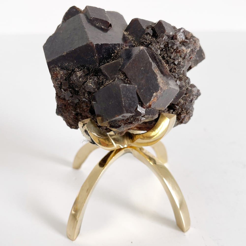 Image of Garnet no.92 + Brass Claw Stand