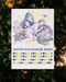 Image of A3 2022 Moon Calendar 3 Colour Riso Print