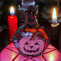 Image 2 of Pumpkin Witch Bottle Enamel Pin