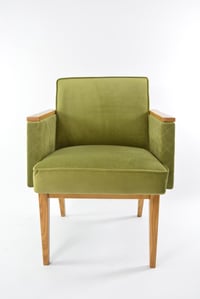 Image 3 of Fauteuils carré vert olive matelassé