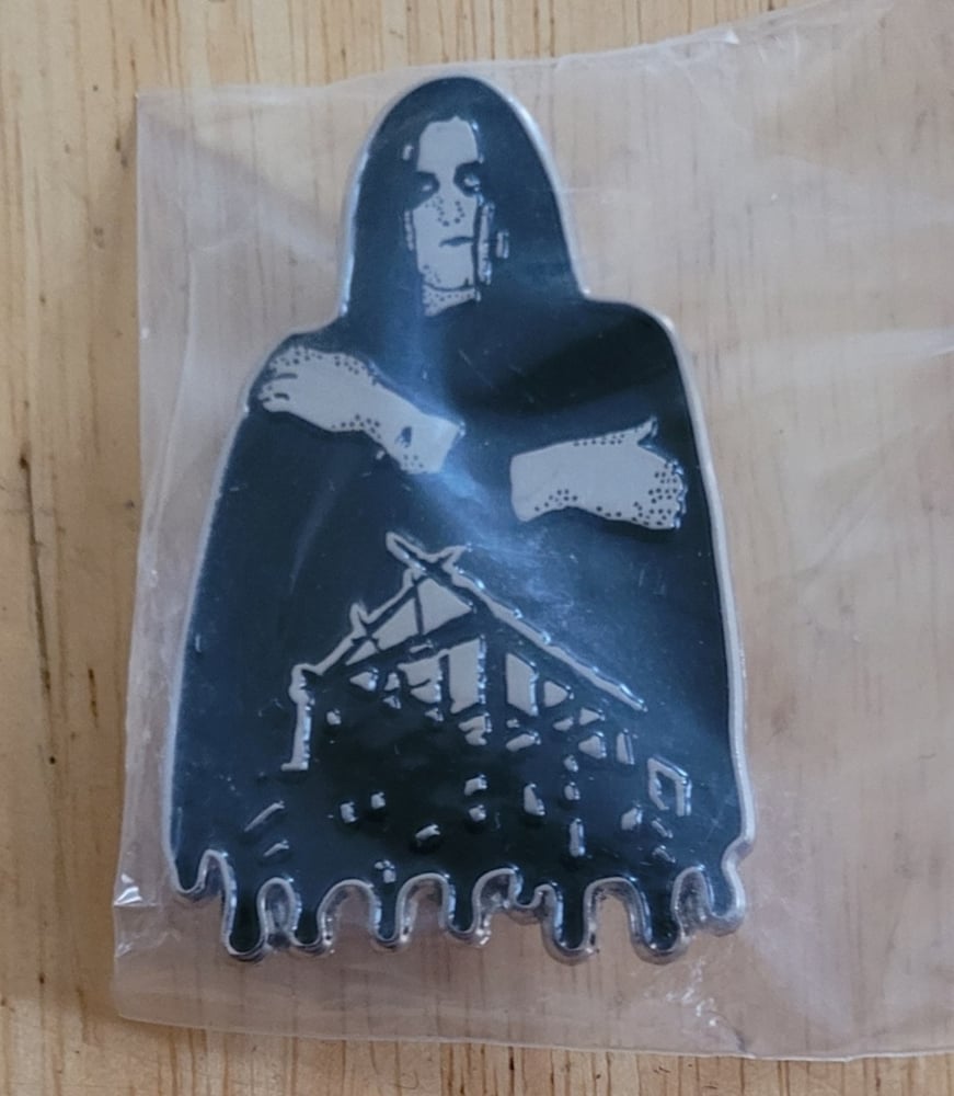Image of Black Spell of Destruction limited edition shaped enamel pin 