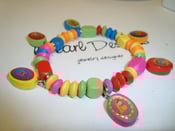 Image of RELIGIOUS COLORFUL CARTOON VIRGIN CHARM SAINT WOOD BRACELET